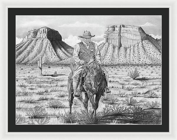 On the Outlaw Trail - Framed Print