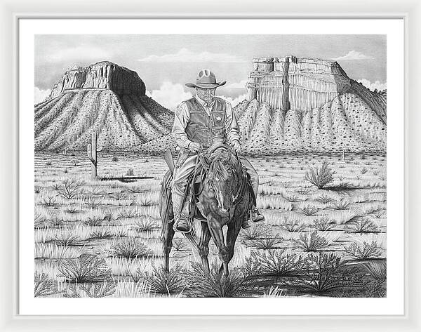 On the Outlaw Trail - Framed Print