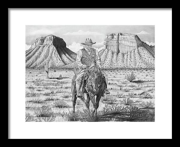 On the Outlaw Trail - Framed Print