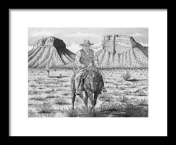 On the Outlaw Trail - Framed Print