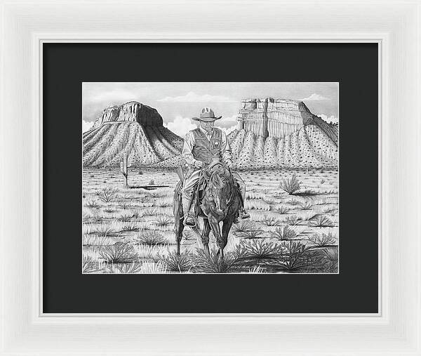 On the Outlaw Trail - Framed Print