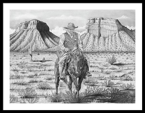 On the Outlaw Trail - Framed Print
