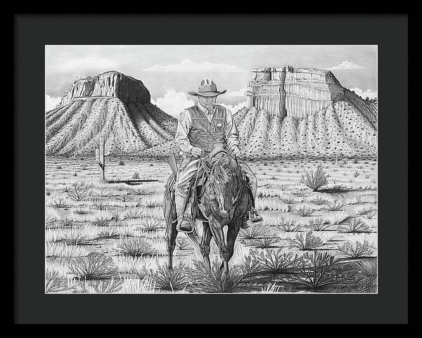 On the Outlaw Trail - Framed Print