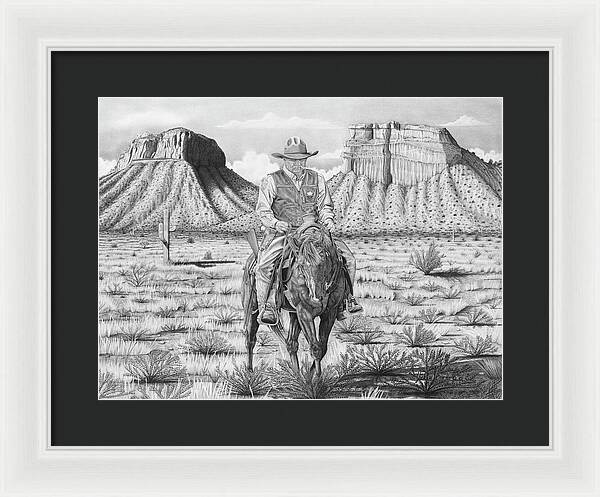 On the Outlaw Trail - Framed Print