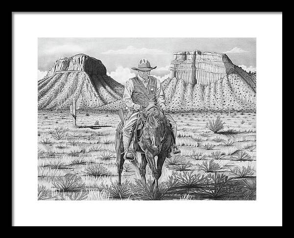On the Outlaw Trail - Framed Print
