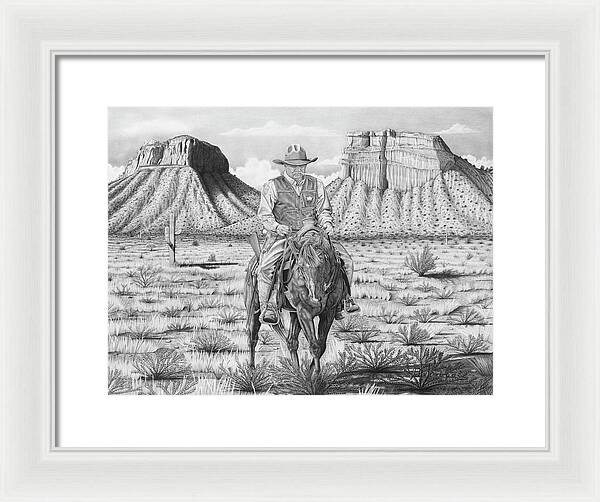 On the Outlaw Trail - Framed Print