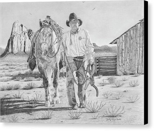 On the trail of the Outlaw - Canvas Print