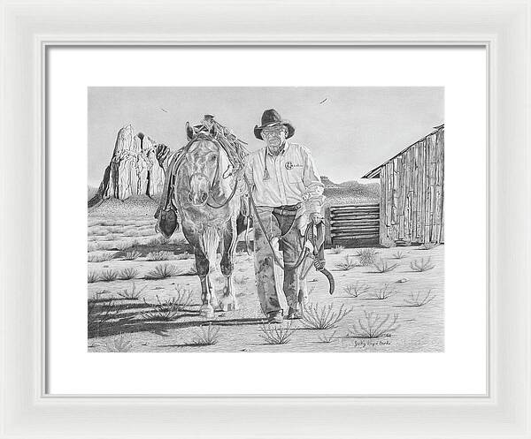 On the trail of the Outlaw - Framed Print