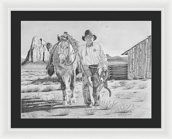 On the trail of the Outlaw - Framed Print