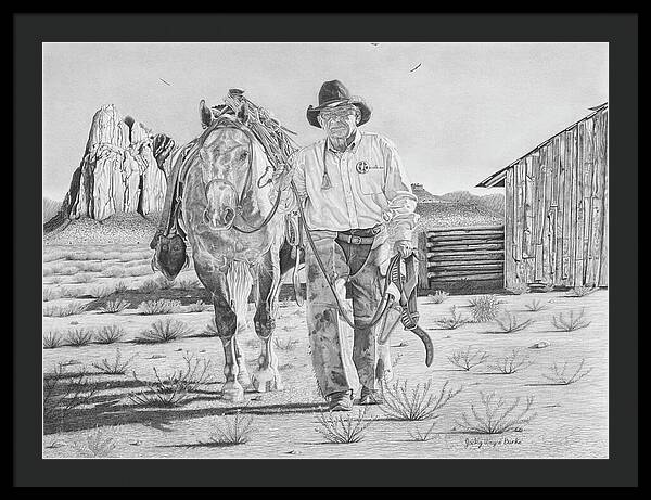 On the trail of the Outlaw - Framed Print