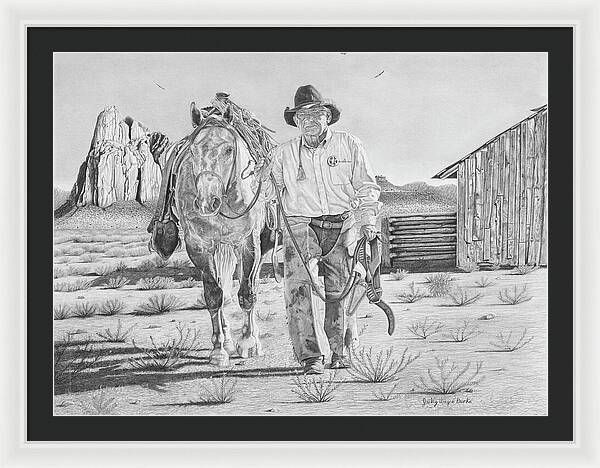 On the trail of the Outlaw - Framed Print