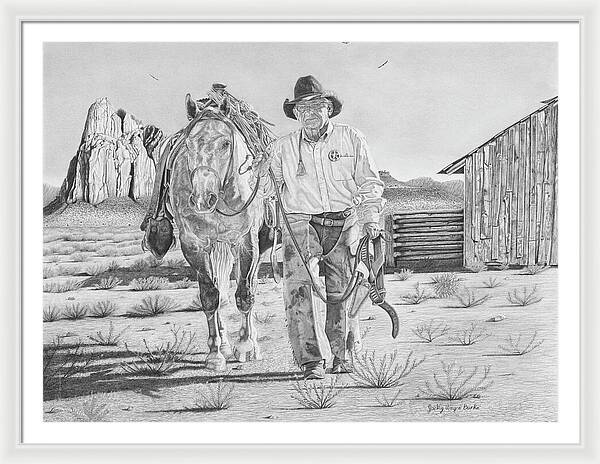 On the trail of the Outlaw - Framed Print