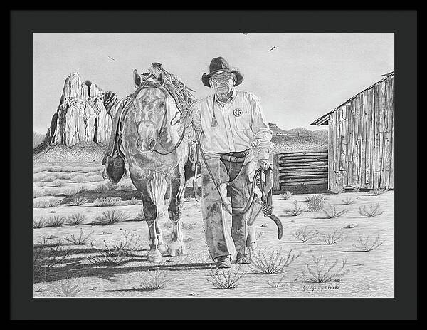 On the trail of the Outlaw - Framed Print
