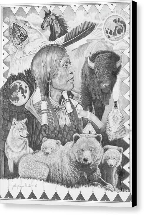 Two Moon Apache Dream - Canvas Print