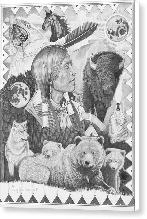 Two Moon Apache Dream - Canvas Print
