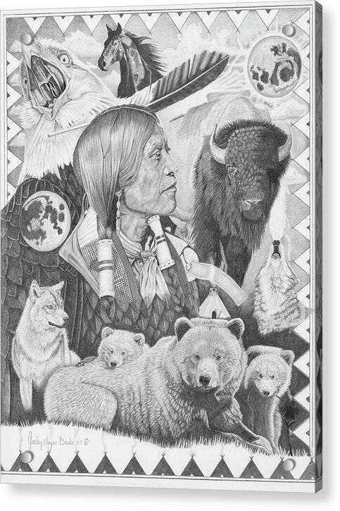 Two Moon Apache Dream - Acrylic Print