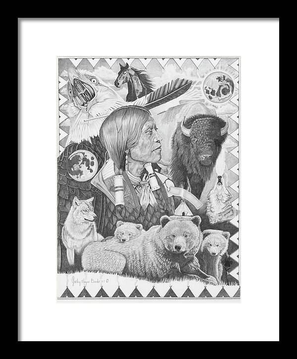 Two Moon Apache Dream - Framed Print