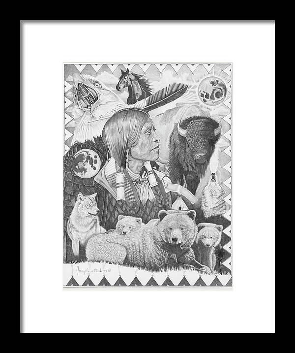Two Moon Apache Dream - Framed Print