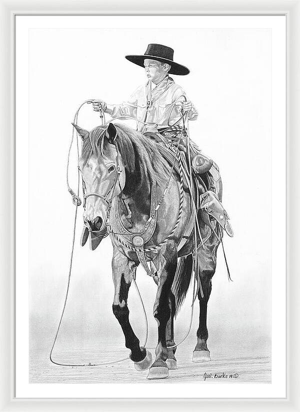 Young Cowboy - Framed Print