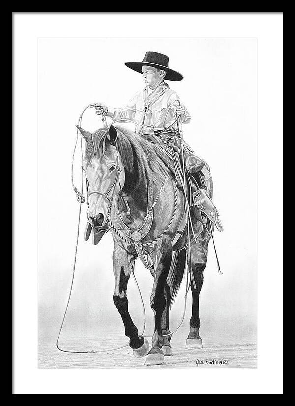 Young Cowboy - Framed Print