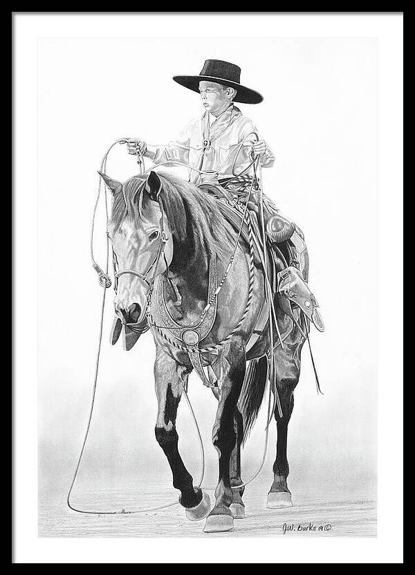 Young Cowboy - Framed Print
