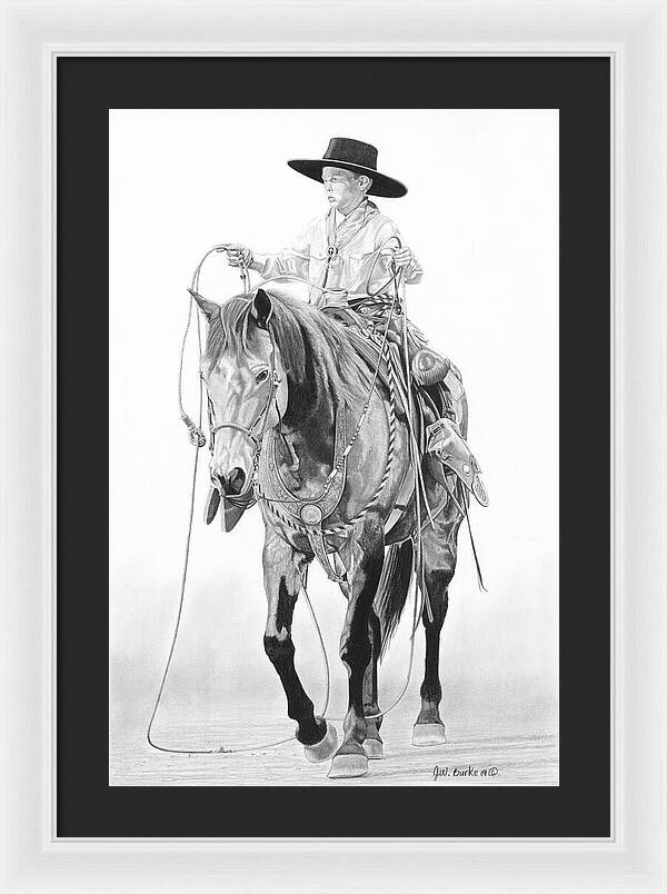 Young Cowboy - Framed Print