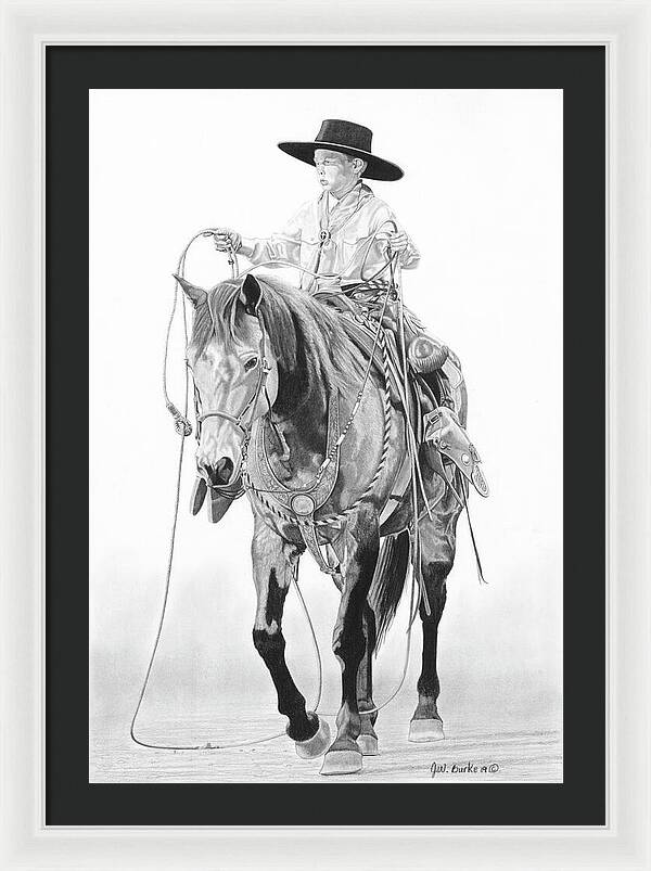 Young Cowboy - Framed Print