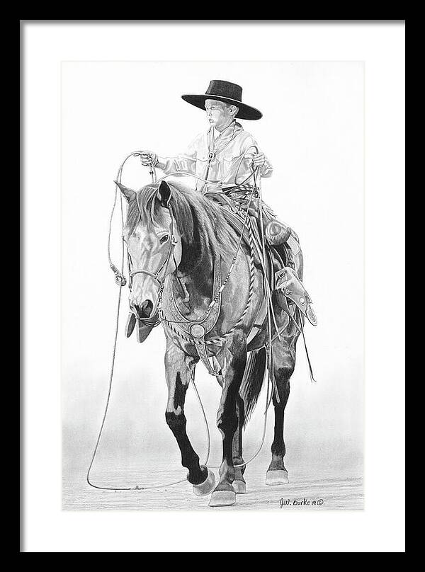 Young Cowboy - Framed Print
