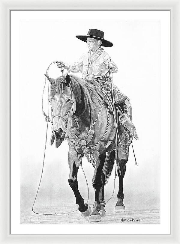 Young Cowboy - Framed Print