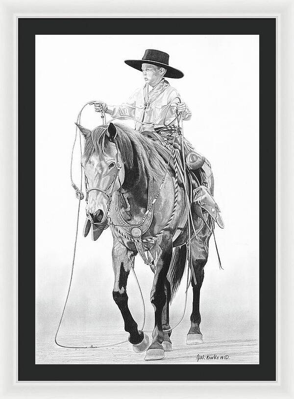 Young Cowboy - Framed Print