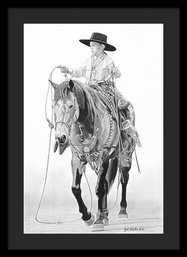 Young Cowboy - Framed Print