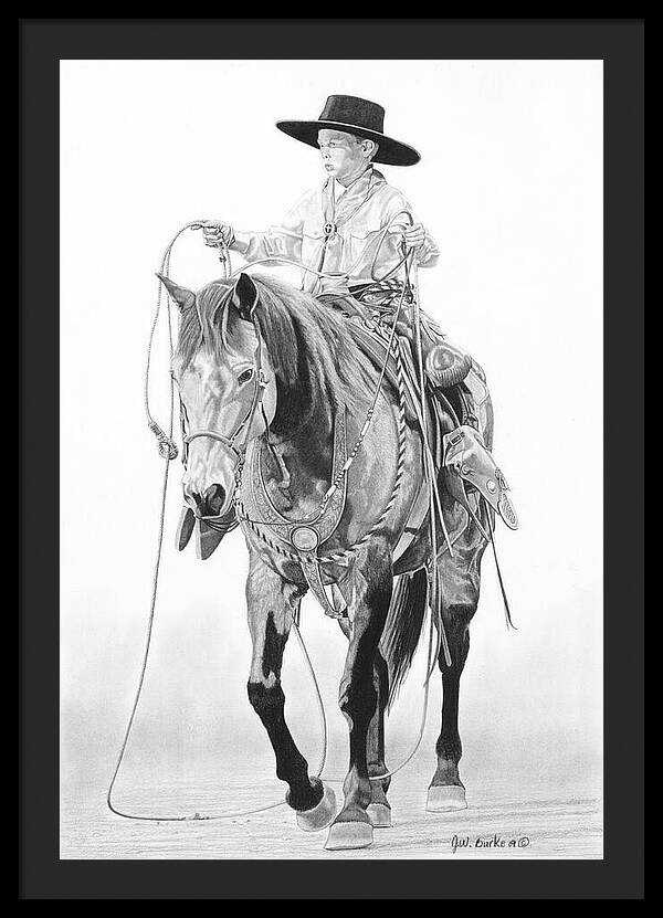 Young Cowboy - Framed Print