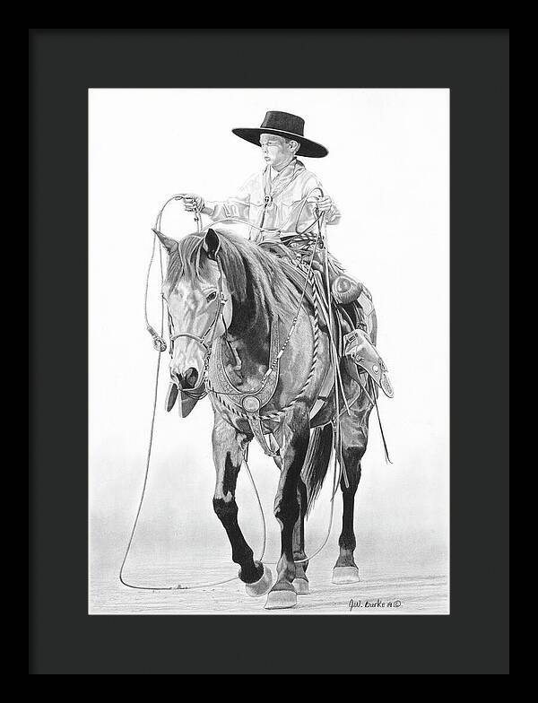 Young Cowboy - Framed Print