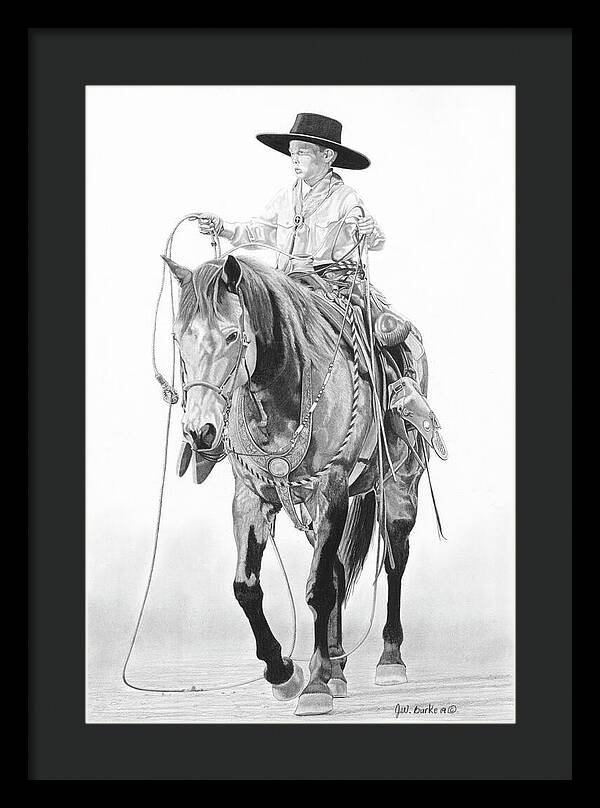 Young Cowboy - Framed Print
