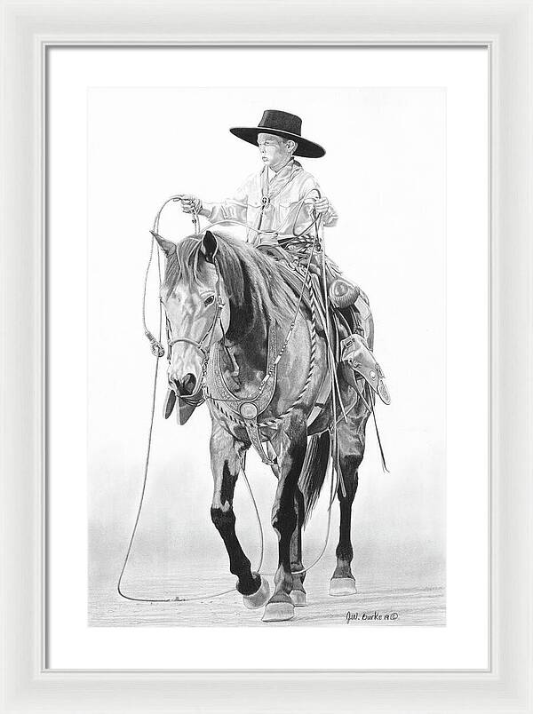 Young Cowboy - Framed Print