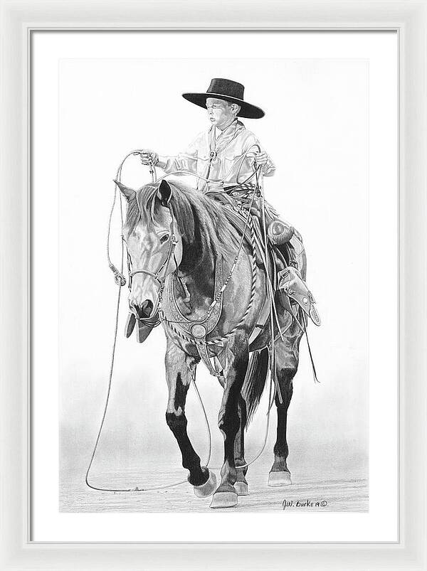 Young Cowboy - Framed Print