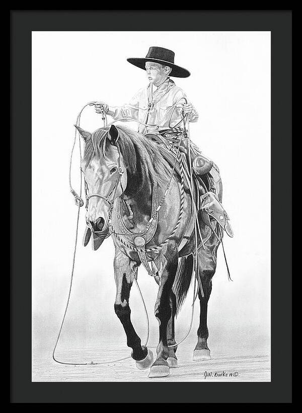 Young Cowboy - Framed Print