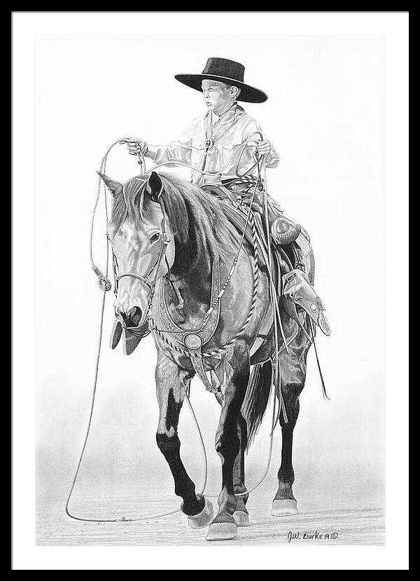 Young Cowboy - Framed Print