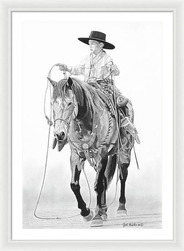 Young Cowboy - Framed Print