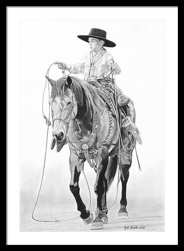 Young Cowboy - Framed Print