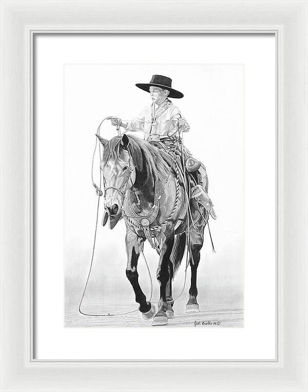 Young Cowboy - Framed Print