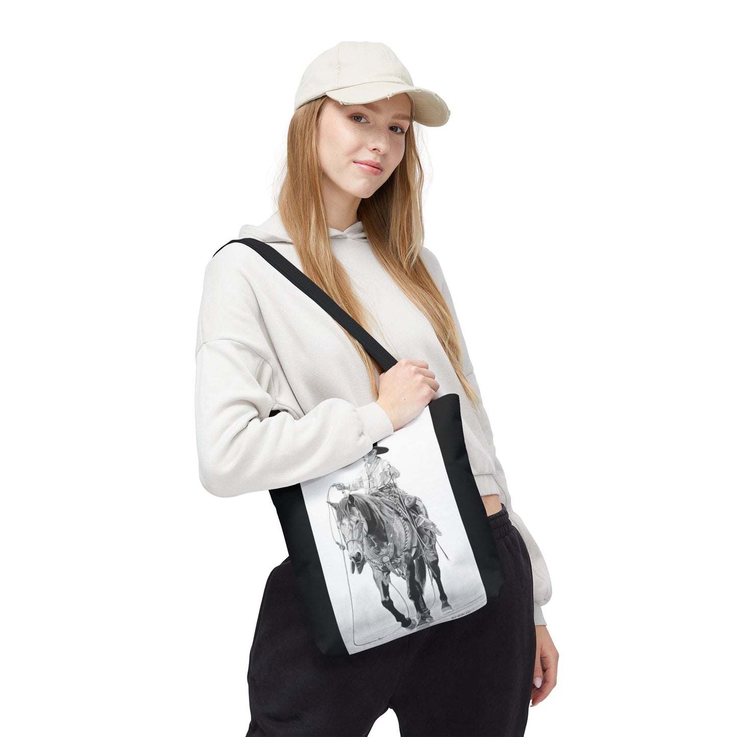 "Young Cowboy " Tote Bag, Western Style Shopping Tote, Equestrian Gift, Farmhouse Decor, Horse Lover Accessory
