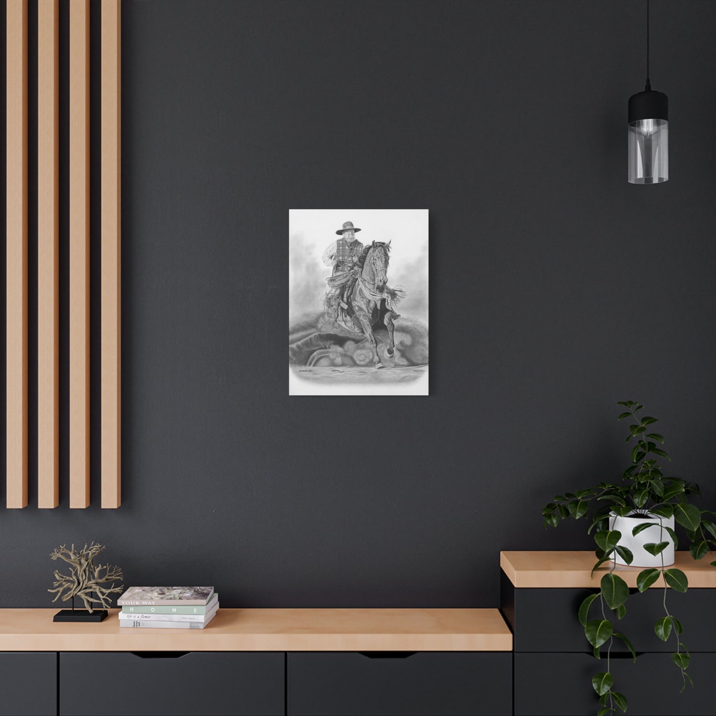 western art on canvas, home decor, farmhouse