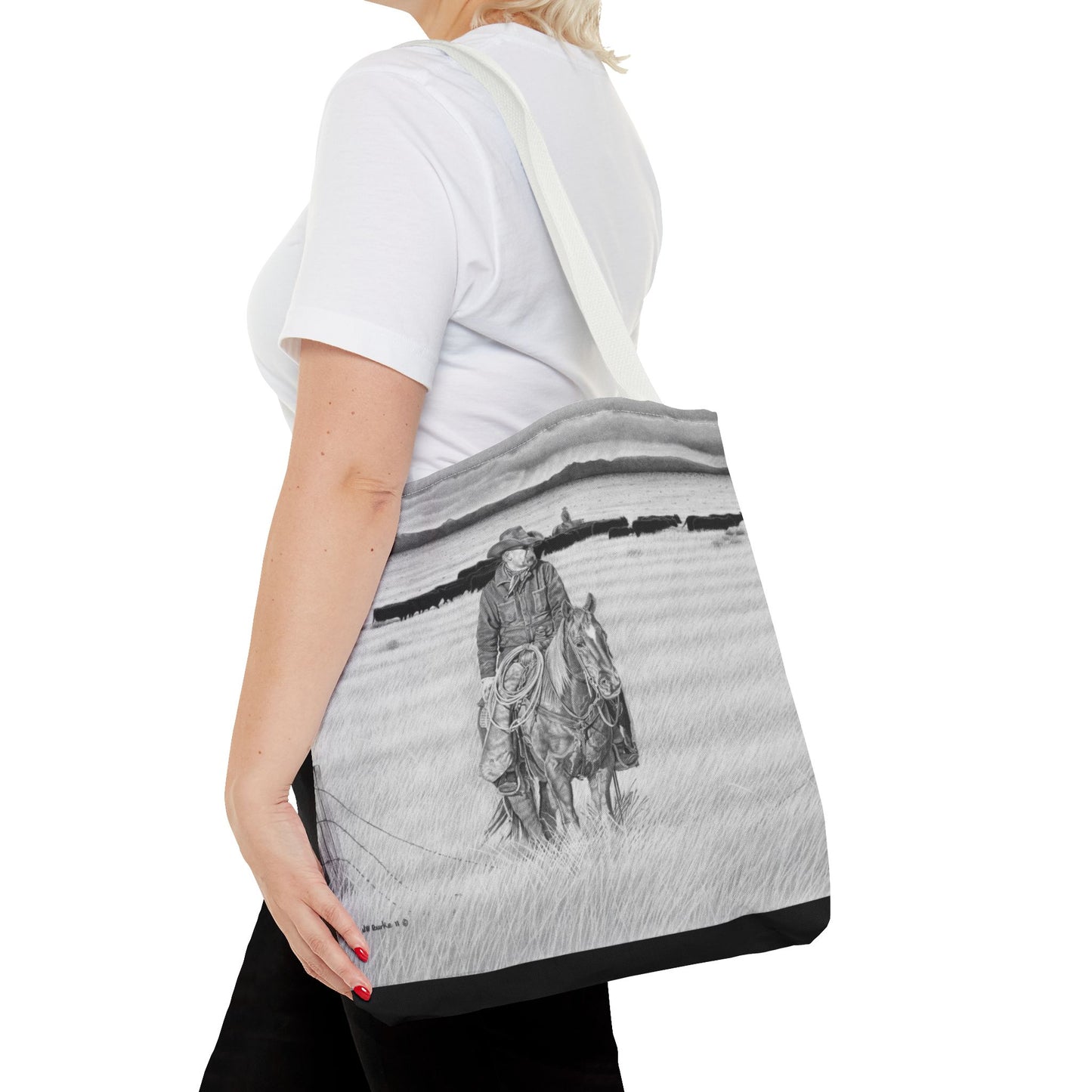 Tote Bag, Western Style Shopping Tote, Equestrian Gift, Farmhouse Decor, Horse Lover Accessory