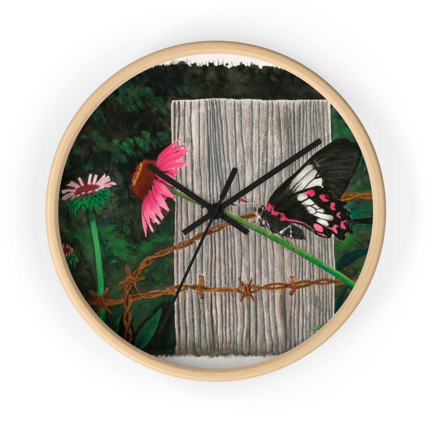Wall Clock - Vintage Farmhouse Decor, Western Theme Timepiece, Country Home Accent, Horse Lover Gift, Unique Wall Art