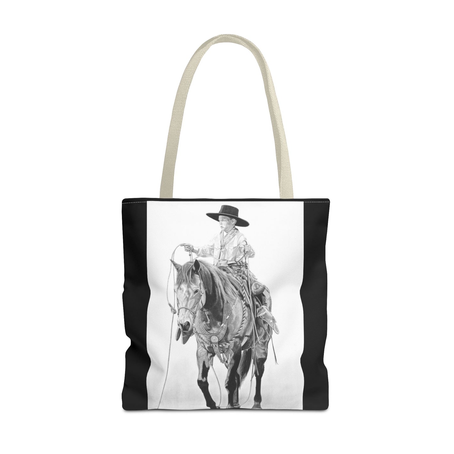 "Young Cowboy " Tote Bag, Western Style Shopping Tote, Equestrian Gift, Farmhouse Decor, Horse Lover Accessory