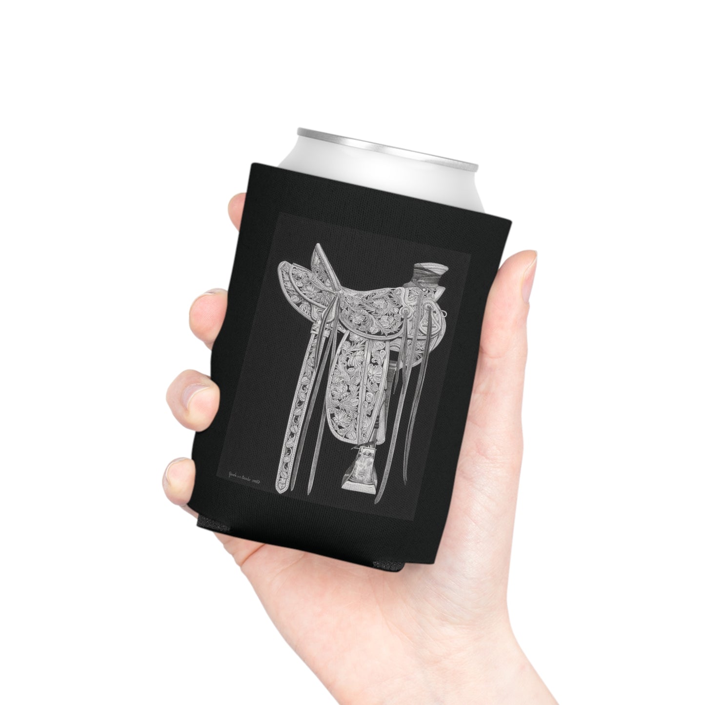 Can Cooler, Western Beverage Sleeve, Outdoor Party Gear, Country-Themed Drink Holder, Ideal for BBQs & Tailgates