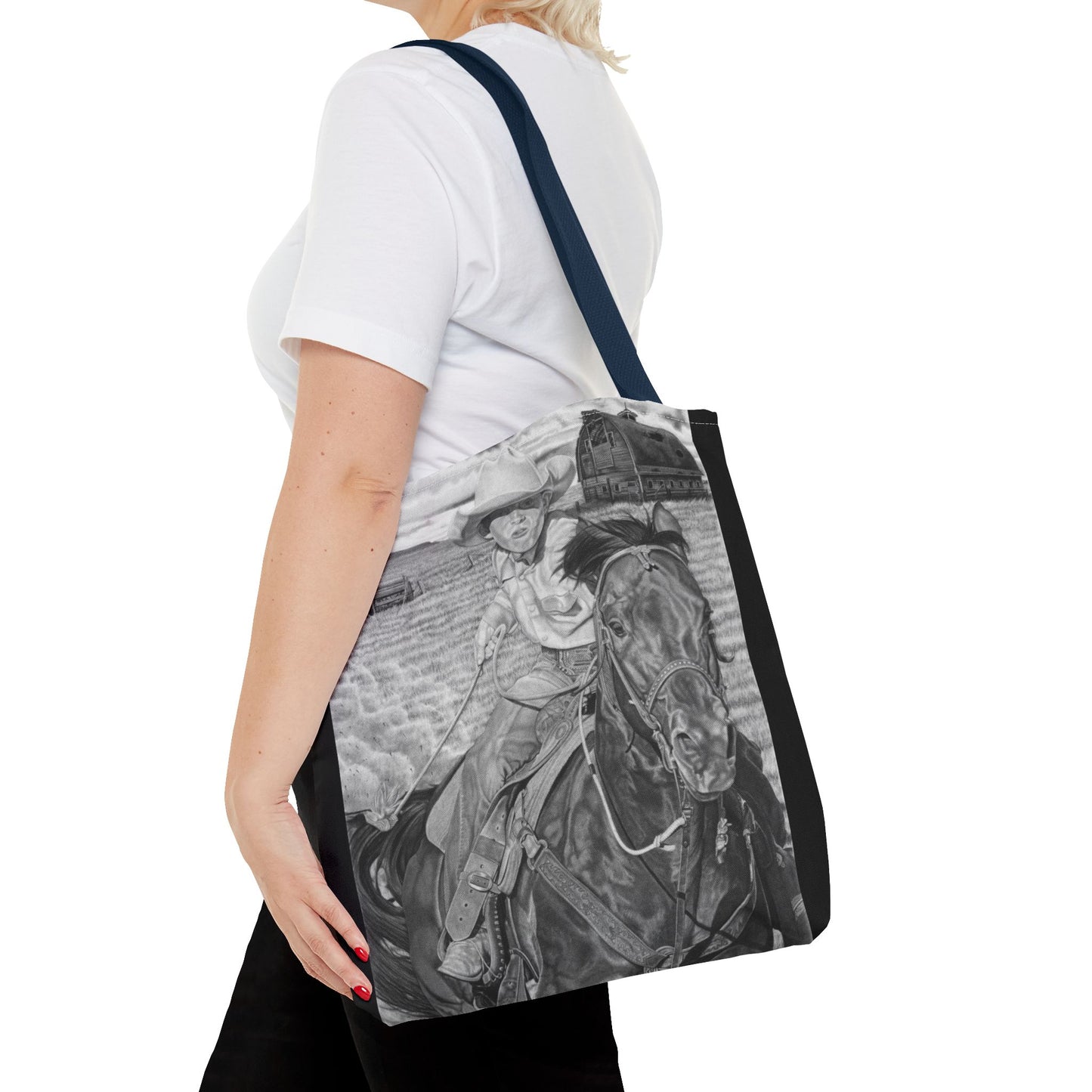 Tote Bag, Western Style Shopping Tote, Equestrian Gift, Farmhouse Decor, Horse Lover Accessory