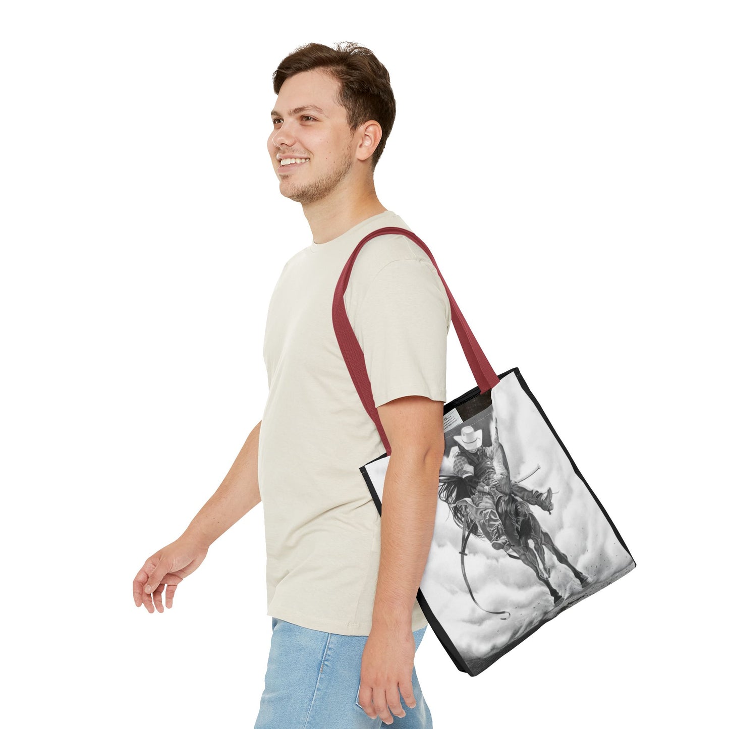 Tote Bag, Western Style Shopping Tote, Equestrian Gift, Farmhouse Decor, Horse Lover Accessory