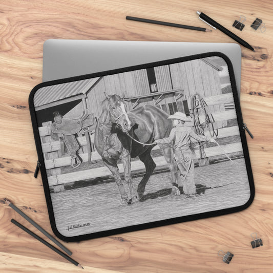 Laptop Sleeve, Western Cowpoke Case, Unique Gift for Ranch Lovers, Rodeo Accessories, Durable Tech Cover